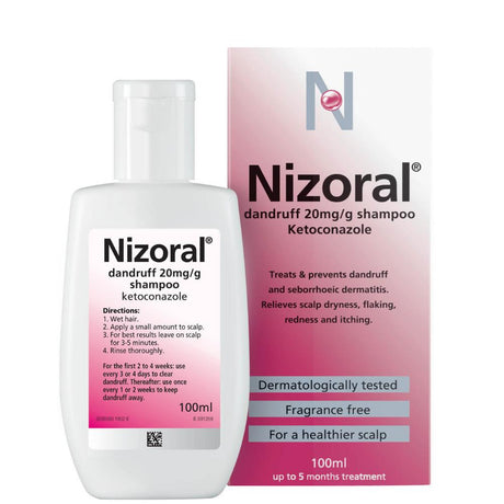Nizoral Ketoconazole Seborrhoeic Dermatitis & Dandruff Shampoo 100ml – tackles dandruff to leave hair and scalp healthy