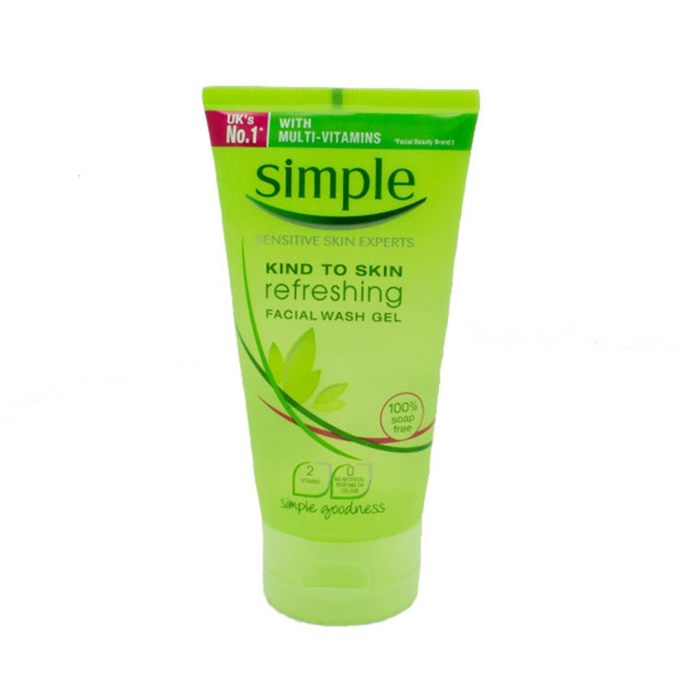 Simple Kind To Skin Refreshing Facial Wash Gel 150ml