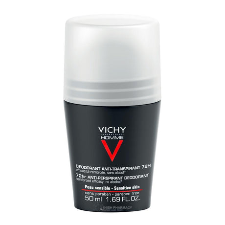 Vichy Homme Extreme Control 72 Hour Anti Perspirant Deodorant Roll On 50ml – dermatologist-developed for healthy skin