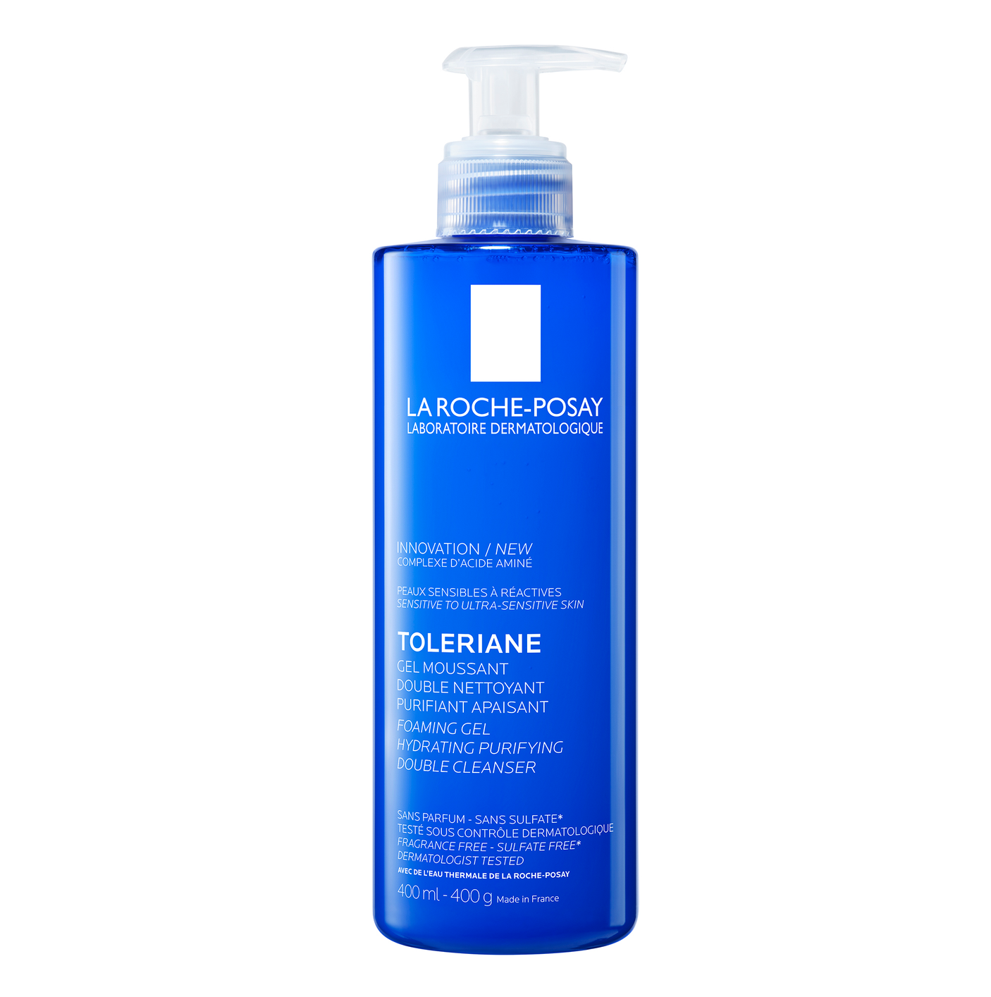 La Roche Posay Toleriane Foaming Gel Cleanser 400ml – gently cleanses and refreshes skin