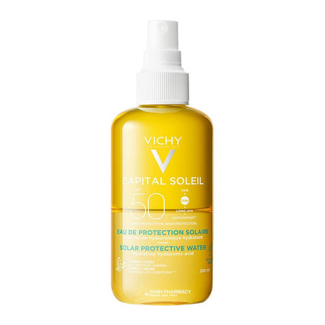Vichy Capital Soleil Solar Protective Water Hydrating SPF50 200ml – broad-spectrum SPF for daily sun protection
