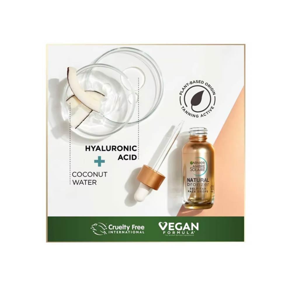 Garnier Ambre Solaire Natural Bronzer Self Tan Face Drops 30ml
