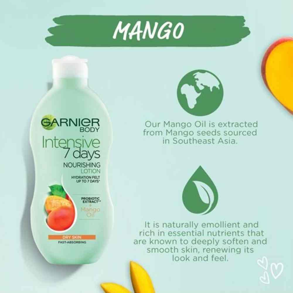 Garnier Body Intensive 7 Days Nourishing Lotion Dry Skin Mango Oil 400ml