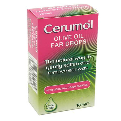 Cerumol Olive Oil Ear Drops 10ml – gently clears and soothes ear discomfort
