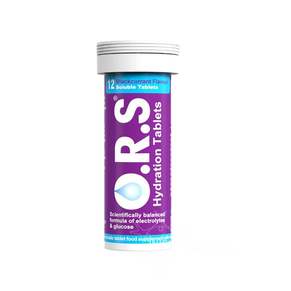 O.R.S. Rehydration Salts (ORS) Blackcurrant Flavour 12 Pack