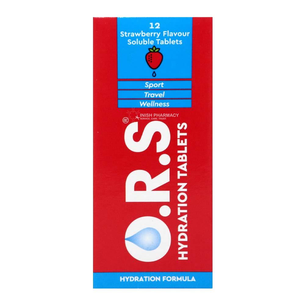 O.R.S. Rehydration Salts (ORS) Strawberry Flavour 12 Pack