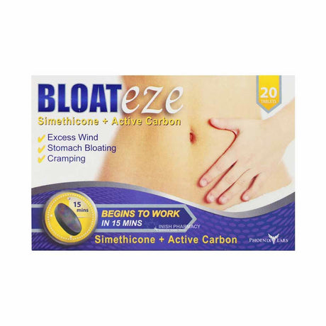 Bloateze 20 Tablets – provides fast relief from bloating and wind