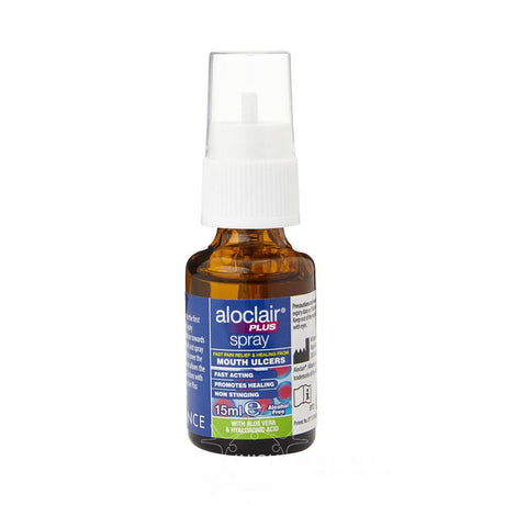 Aloclair Plus Mouth Ulcer Spray Fast Pain Relief and Healing 15ml – provides effective pain relief