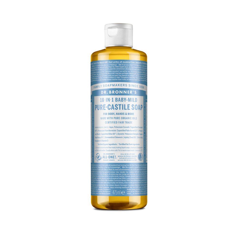 Dr Bronner Unscented Baby-Mild Pure-Castile Soap 472ml