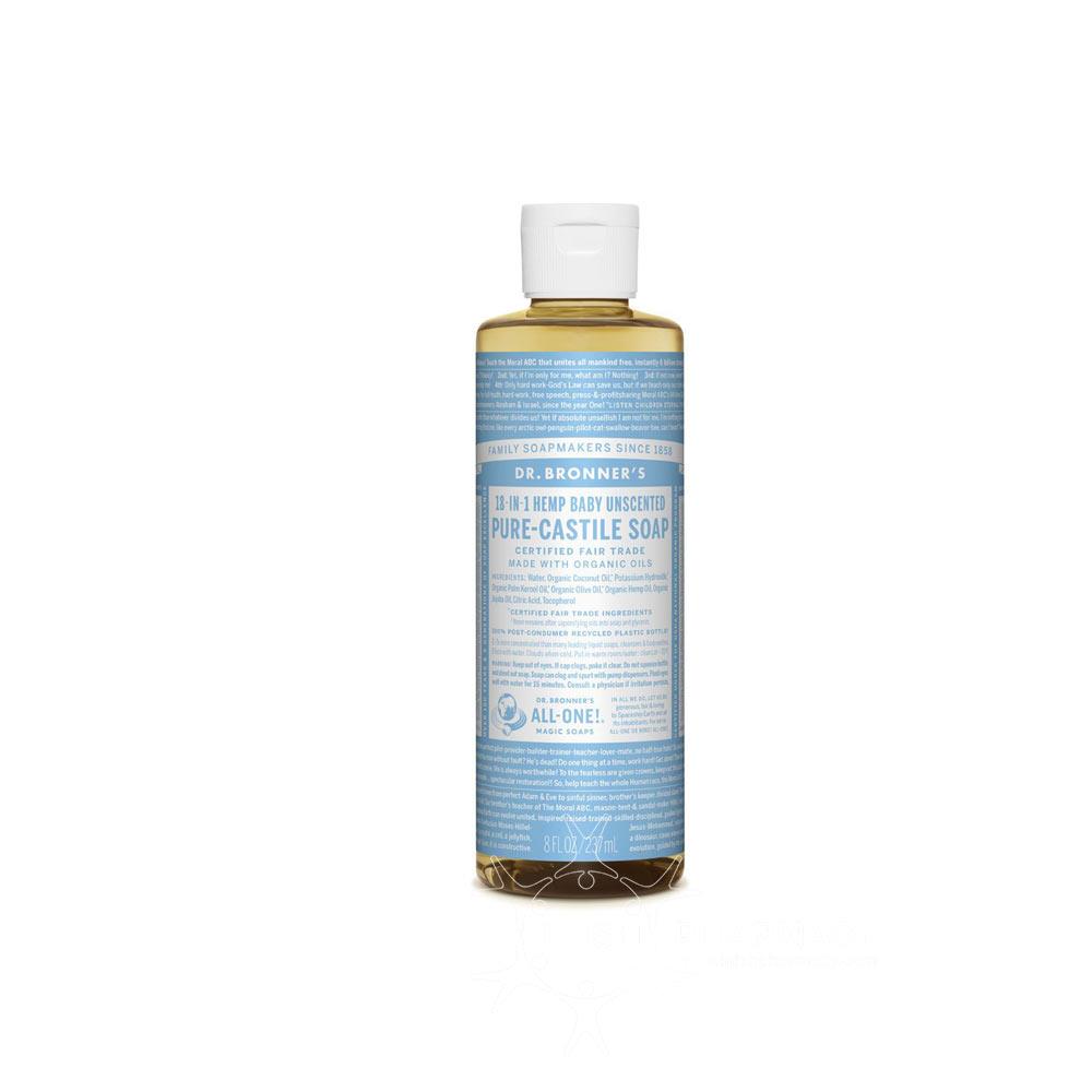 Dr Bronner Unscented Baby-Mild Pure-Castile Soap 472ml