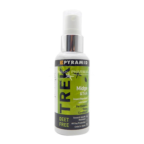 Pyramid Trek Deet Free Midge & Tick Repellent 60ml – repels insects to help prevent bites and stings