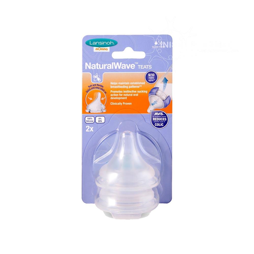 Lansinoh mOmma NaturalWave Teats - Slow Flow 2 Pack