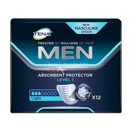 Tena Men Pads Level 1 12 Pack – provides discreet, secure incontinence protection