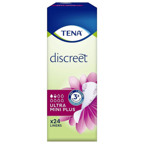 Tena Lady Ultra Mini Liners Plus 24 Pack – provides discreet, secure incontinence protection