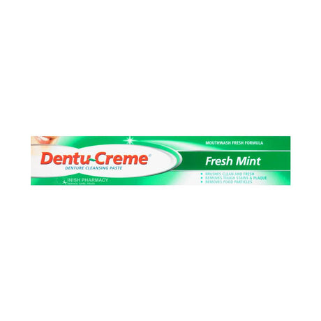 Dentu-Creme Denture Cleaning Paste Fresh Mint 75ml – keeps dentures clean and well-fitting