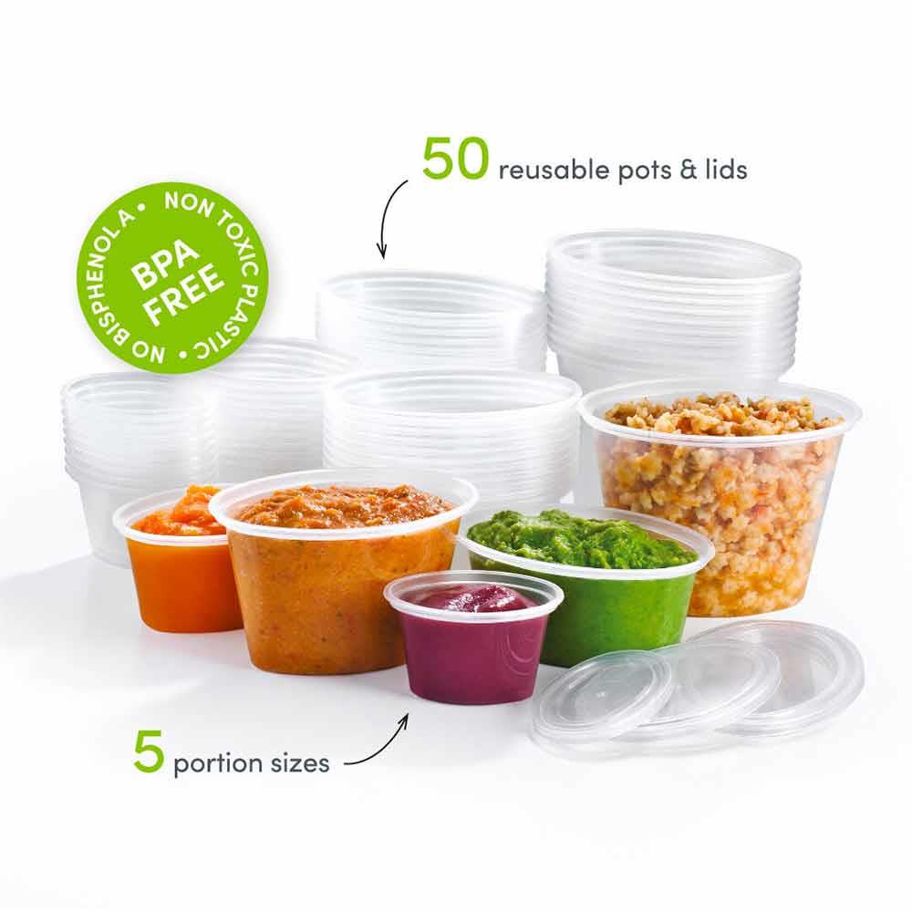 Mummy Cooks Starter Weaning Set 50 Reusable Pots and Lids