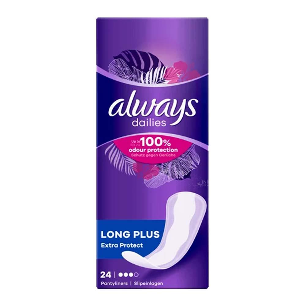 Always Dailies Pantyliners Long Plus 24 Pack