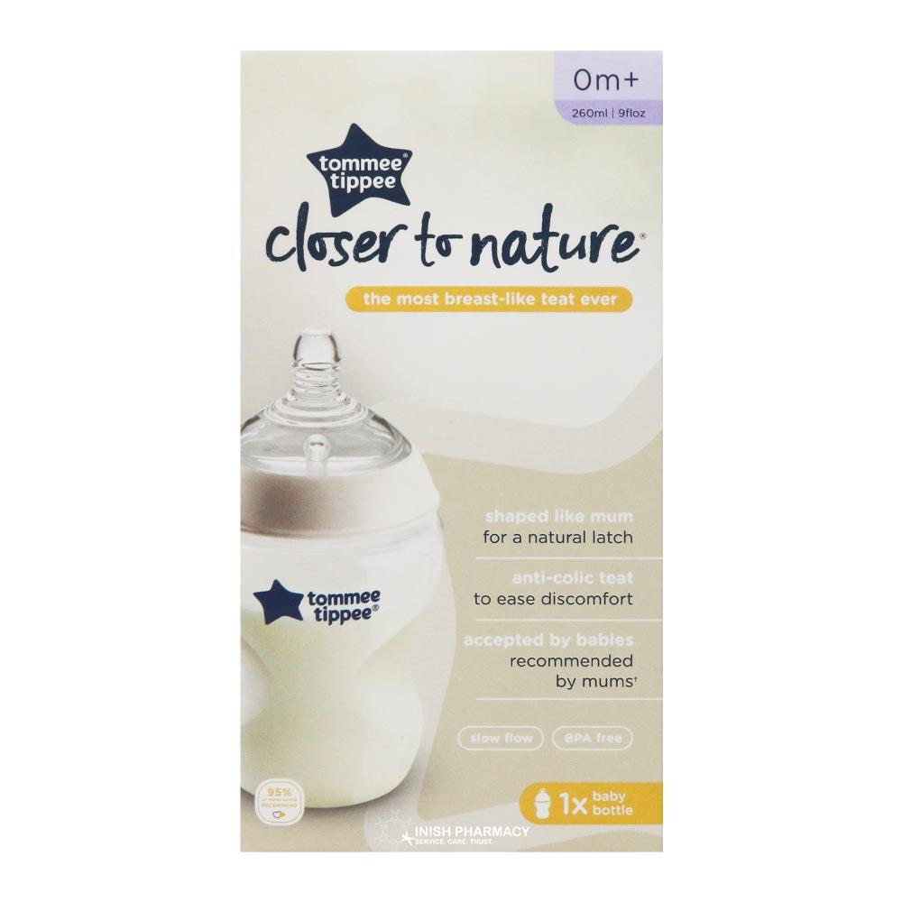 Tommee Tippee Closer To Nature Feeding Bottle 0m+ Slow Flow 260ml