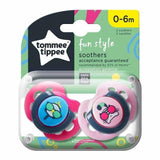 Tommee Tippee Closer To Nature Fun Style Soothers 0-6m 2 Pack