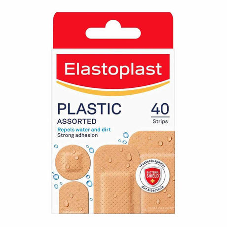 Elastoplast Water Resistant Plasters 40 Pack – protects cuts and grazes