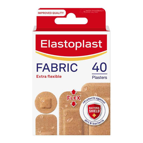 Elastoplast Fabric Plasters 40 Pack – protects cuts and grazes