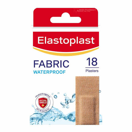 Elastoplast Fabric Waterproof Plasters 18 Pack – protects cuts and grazes