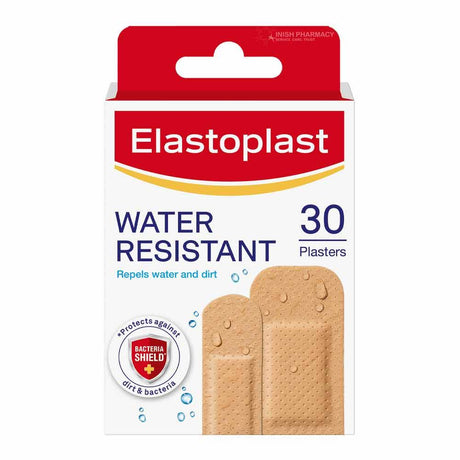Elastoplast Water Resistant Plasters 30 Pack – protects cuts and grazes