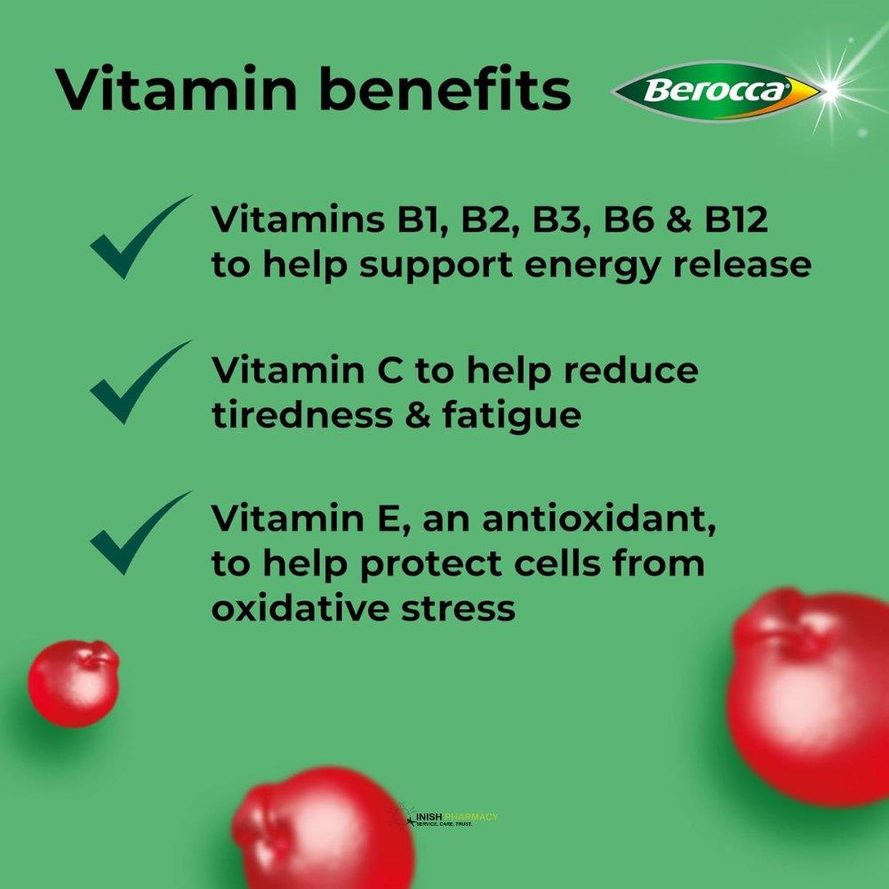 Berocca Multi Action Energy Release Gummies Cherry 60 Pack