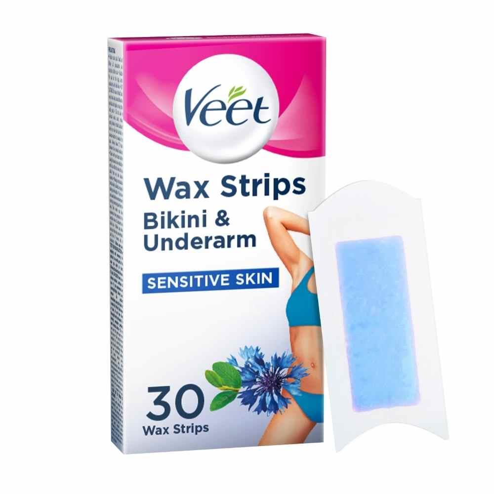Veet Bikini Wax Strips For Sensitive Skin 30 Pack