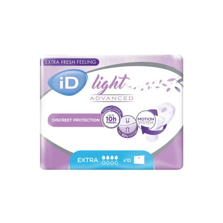 iD Light Advanced Extra 10 Pack – provides discreet, secure incontinence protection