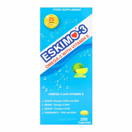 Eskimo Omega 3 Oil -  250 Capsules – omega fatty acids for heart and cognitive health