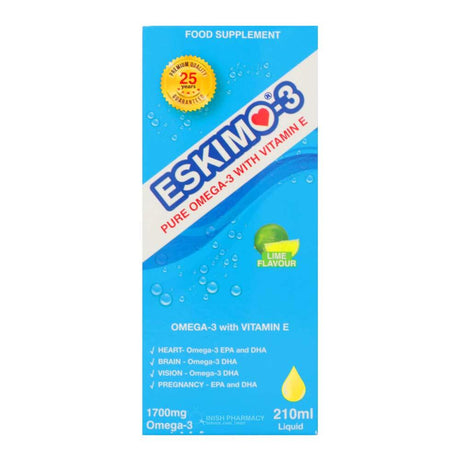 Eskimo Omega 3 With Vit E 1700mg 210ml – omega fatty acids for heart and cognitive health