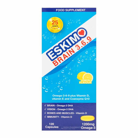 Eskimo Brain 3.6.9. 120 Capsules – to support memory, concentration and cognitive function