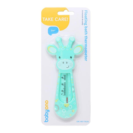 Babyono Floating Bath Thermometer Green Giraffe – a gentle, skin-safe essential for baby care