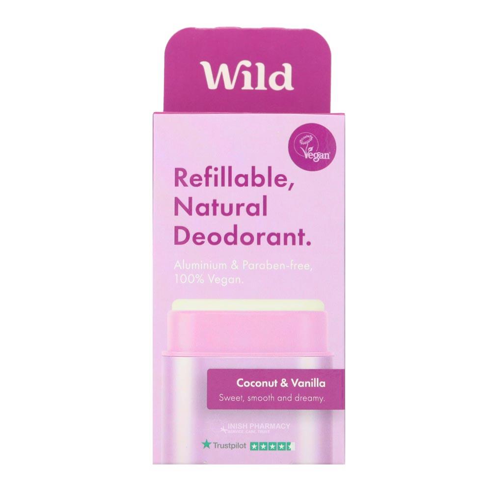 Wild Natural Deodorant Starter Pack Purple Case With Coconut & Vanilla Deodorant