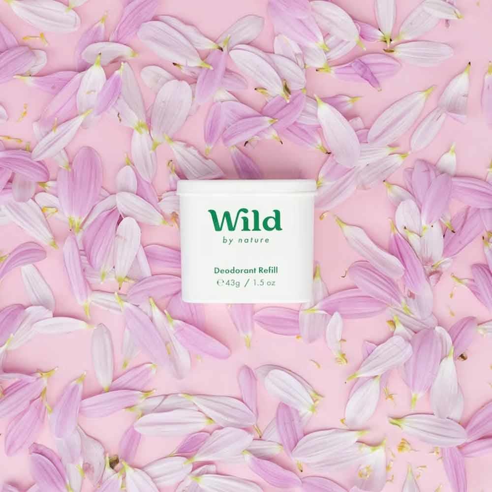 Wild Natural Deodorant Starter Pack Pink Case With Jasmine & Mandarin Blossom Deodorant