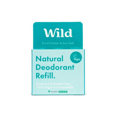 Wild Natural Deodorant Fresh Cotton & Sea Salt Refill