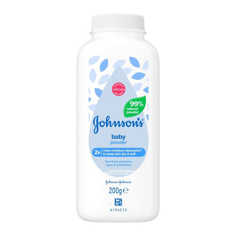 Johnsons Baby Powder 200g – a gentle, skin-safe essential for baby care
