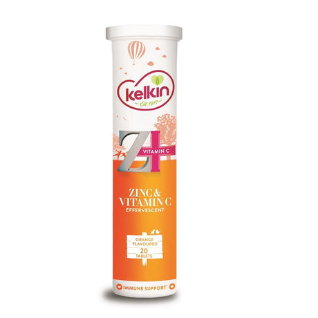 Kelkin Effervescent Zinc & Vit C Tablets – zinc to support the immune system and wound healing