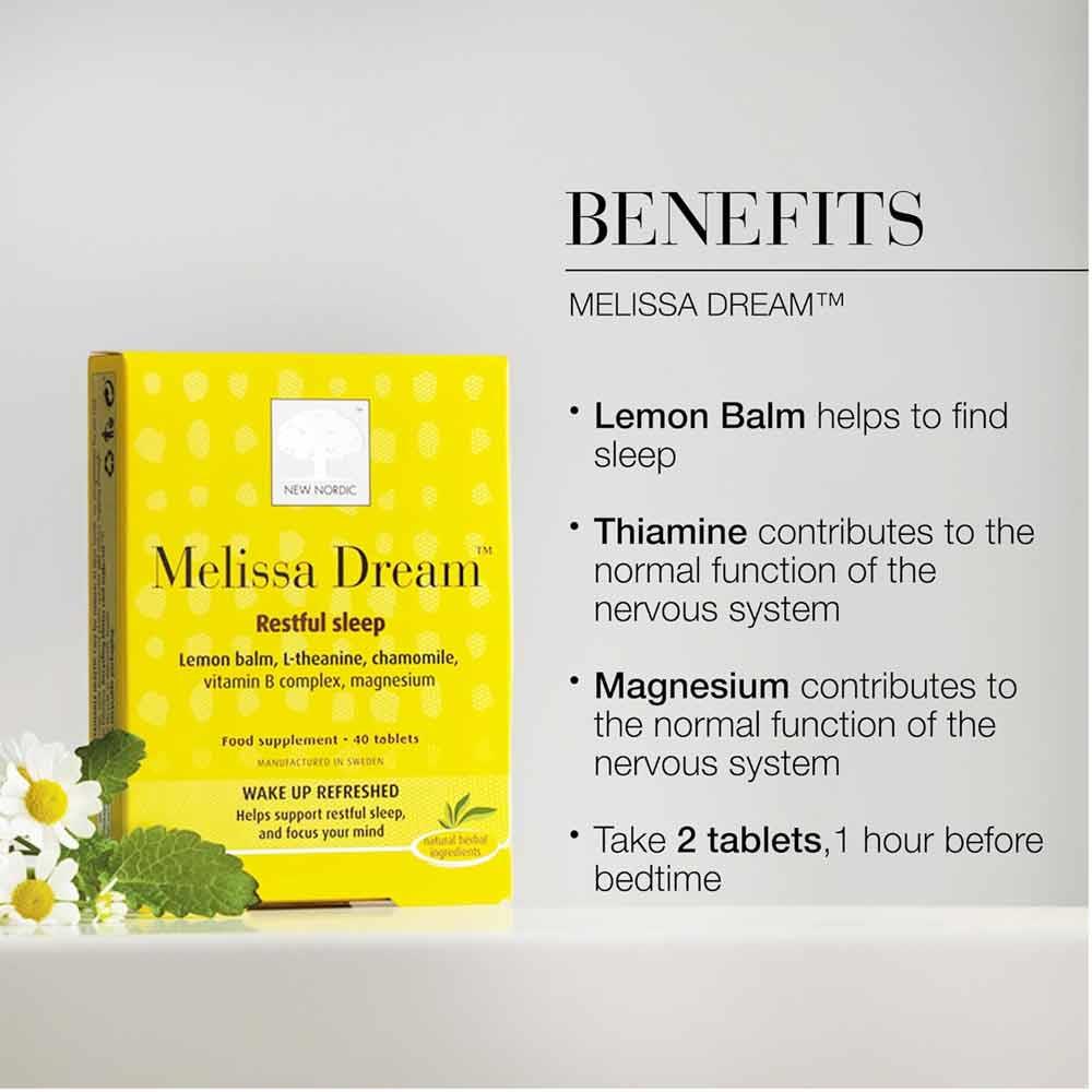 New Nordic Melissa Dream Restful Sleep 40 Tablets