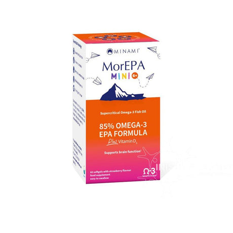 Minami MorEPA Mini Junior Caps 6+Years 60 Softgels – omega-3 fatty acids to support heart and brain health