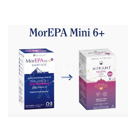 Minami MorEPA Mini Junior Caps 6+Years 60 Softgels