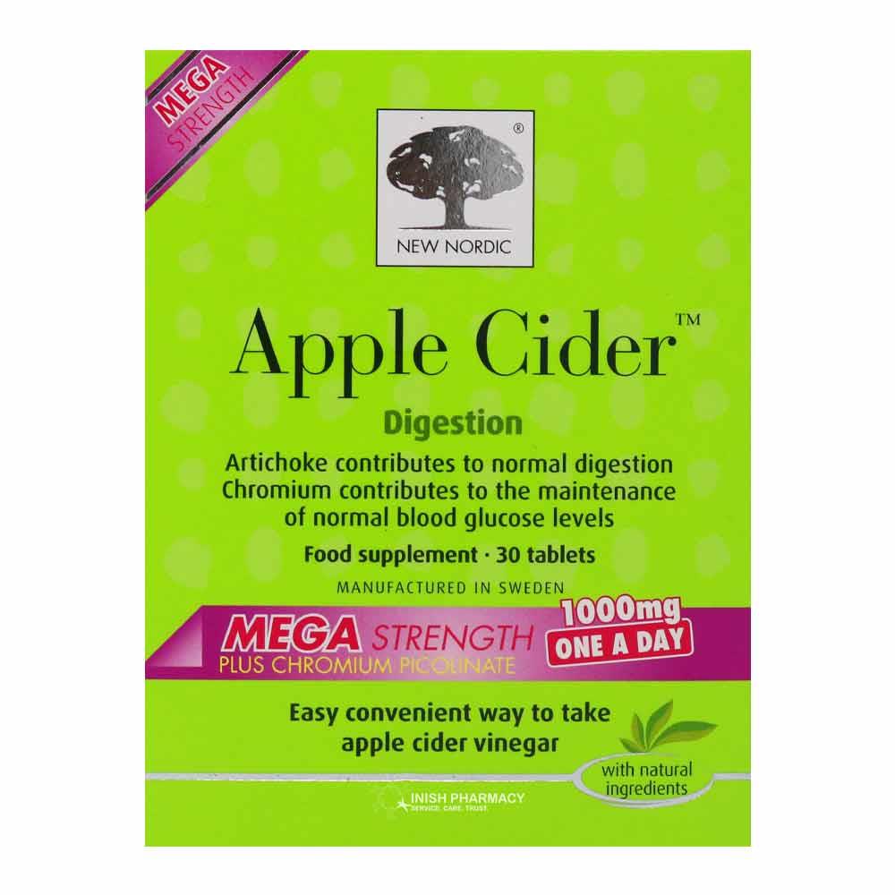 New Nordic Apple Cider Mega Strength 1000mg 30 Tablets