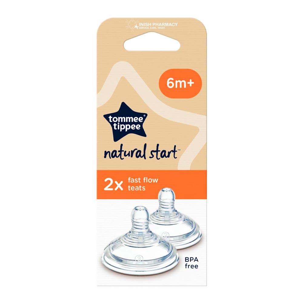 Tommee Tippee Natural Start Teats 6m+ Fast Flow 2 Pack