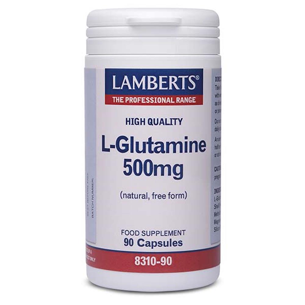 Lamberts Natural Free Form L-Glutamine 500mg 90 Capsules