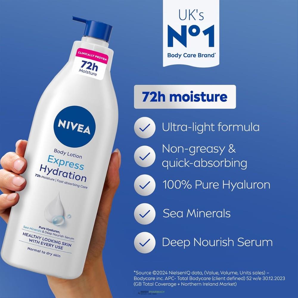 Nivea Express Hydration Body Lotion Pump 400ml