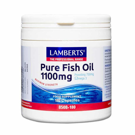 Lamberts Pure Fish Oil 1100mg 180 Capsules – omega-3 fatty acids to support heart and brain health