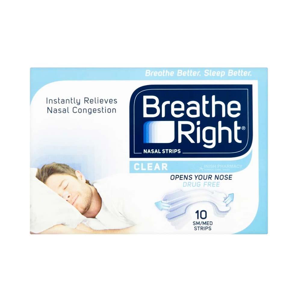 Breathe Right Clear Nasal Strips Small/Medium 10 Pack