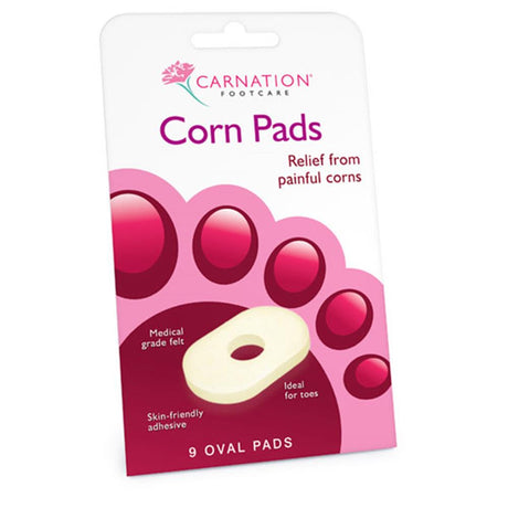 Carnation Corn Oval Pads 9 Pack – softens and removes hard skin calluses