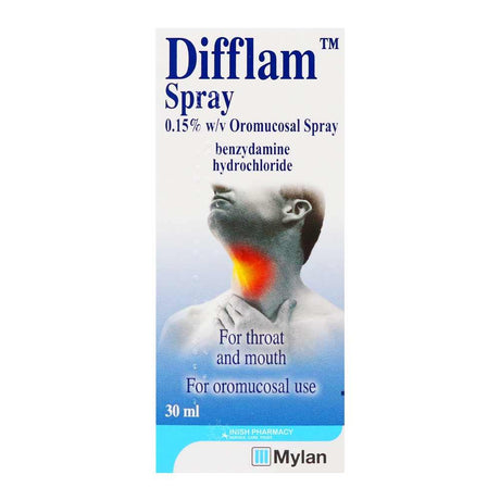 Difflam Spray For Sore Throats 30ml – soothes and relieves a painful sore throat